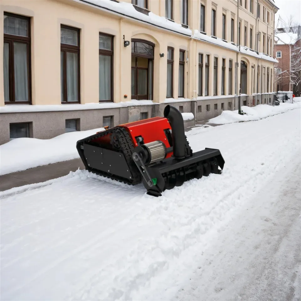 Elektrische sneeuwruimer op rupsbanden